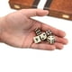 thumbnail image 4 of Funda de piel Backgammon Board Game Happy Hippo Deluxe, color marrón, 4 of 8