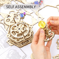 thumbnail image 4 of ROKR Wooden Puzzle - 84 Pieces 3D Mechanical Music Box Kit - Starry Night Series - Creative Gift for Kids, 4 of 7
