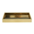 thumbnail image 6 of DecMode 16", 14"W Gold Plastic Geometric Tray with Black Glass, 2-Pieces, 6 of 7