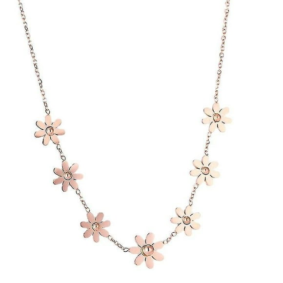 Wabjtam Sunflower Daisy Necklace Fashion Chain Pendant Simplicity Necklaces For Women Jewelry Accessories Party Charm Gifts