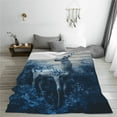 thumbnail image 6 of Throw Blanket for Couch Sofa and Bed, Majestic Blue Flower Deer Super Soft Plush Throw Blanket, Fuzzy Cuteness Comfy Warm Washable Flannel Blanket & Throws for All Season 40"x30", 6 of 7