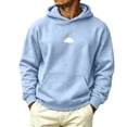 thumbnail image 2 of Men Sweatshirt Cameland Men's Crew Neck Long Sleeve Solid Color Hooded Sweatshirt Front Pockets Green,XXL, 2 of 6