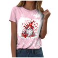 thumbnail image 6 of zaveiop Valentine's Day Tbopshirt Summer Short Sleeve Graphic Tees Plus Size Womens Tops Fashion T Shirt Printed Round Neck Short Sleeve (Z1-Pink, XXL), 6 of 8
