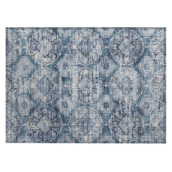 Dalyn Rugs Machine Washable Indoor/Outdoor Chantille ACN2196 Denim 1'8" x 2'6" Rug