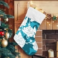 thumbnail image 5 of Coolnut 2 PCS Christmas Stocking Blue Roses Big Warm 17.7 x 12 Inch Hanging Xmas Stockings Decoration for Family Holiday Party Ornaments Decor Fireplace, 5 of 7