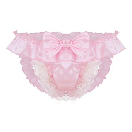 Sexy Mens Lace Briefs Open Low Thong Underwear Panties Womens Christmas Lingerie