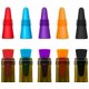 thumbnail image 5 of Paquete de 10 tapones de vino, tapón de silicona reutilizable para botellas de bebidas con tapón de corcho para mantener el vino fresco, rojo, azul, naranja, morado, negro, 5 of 5