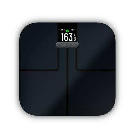 Garmin Index S2, Smart Scale with Wireless Connectivity, Measure Body Fat, Muscle, Bone Mass, Body Water % and More, Black