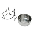 thumbnail image 3 of Stainless Steel Coop Cup Multipurpose Removable Hanging Pet Bowl with Holder for Cats Dogs Birds Rats, 3 of 9