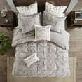 thumbnail image 4 of INKIVY Sofia Embroidered Decorative Pillow Grey 20x20, 4 of 4