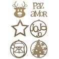 thumbnail image 3 of Set de 24 esferas navideñas elaboradas en MDF, 3 of 12
