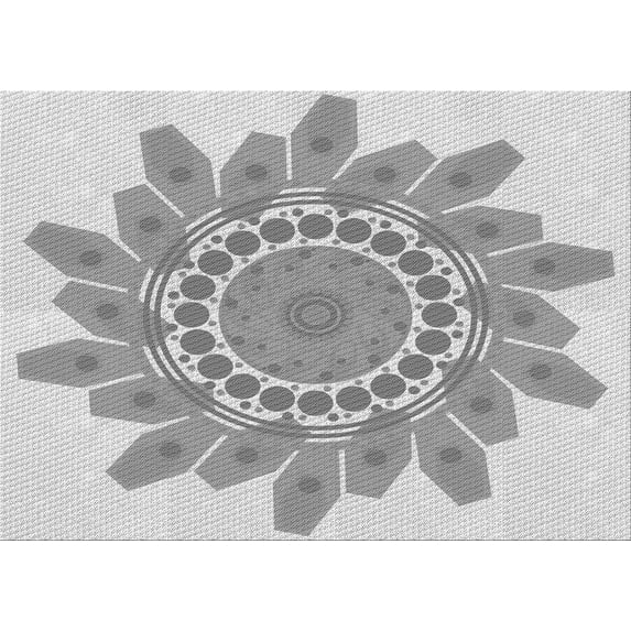 Ahgly Company Indoor Rectangle Patterned Battleship Gray Area Rugs, 8' x 10'