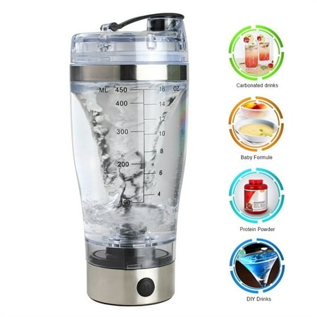 

NEW 450ml Electric Protein Shaker Bottle Electric Vortex Mixer Cup Portable Drink Water Drinkware