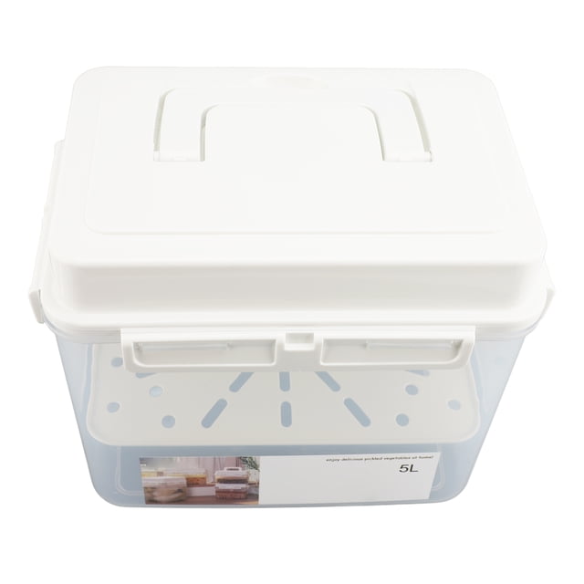 Food 5L Fermentation Storage Container Leakproof with Sealed Lid Portable Handle Safe Pickle Fermentation Container