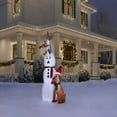 thumbnail image 2 of 6 ft Snowman with Bunny and Dog Funny Christmas Inflatable, 2 of 5