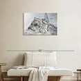 thumbnail image 2 of Elephant Stock Snow Leopard In Blizzard Wall Art - Horizontal Canvas Wall Art - Living Room Wall Decor - Animal Canvas - Blue And Black Decor - 30" x 20", 2 of 8