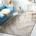 thumbnail image 2 of SAFAVIEH Soho Vasilis Abstract Area Rug, Grey/Gold, 6' x 6' Square, 2 of 9