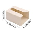 thumbnail image 3 of Wall-Mounted Tissue Box Holder | No Drill Adhesive Paper Towel Dispenser | Space-Saving Kitchen Bathroom Organizer | White Beige Gray Plastic Storage | 1-Pack, 3 of 6