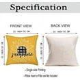 thumbnail image 5 of Sunshine Summer Sunflower Pillow Covers 20x20 Inch Yellow Farmhouse Decorative Pillows Cushion Cover Black White Buffalo Plaid with Spring Sunflowers Throw Pillow Cases for Sofa Couch, 5 of 6
