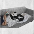 thumbnail image 5 of Saying Soft Flannel Fleece Throw Blanket, Explore the World Around You Typography Travel Motivation on Plain Background, Cozy Plush for Indoor and Outdoor Use, 60" x 80", Charcoal Grey, by Ambesonne, 5 of 5
