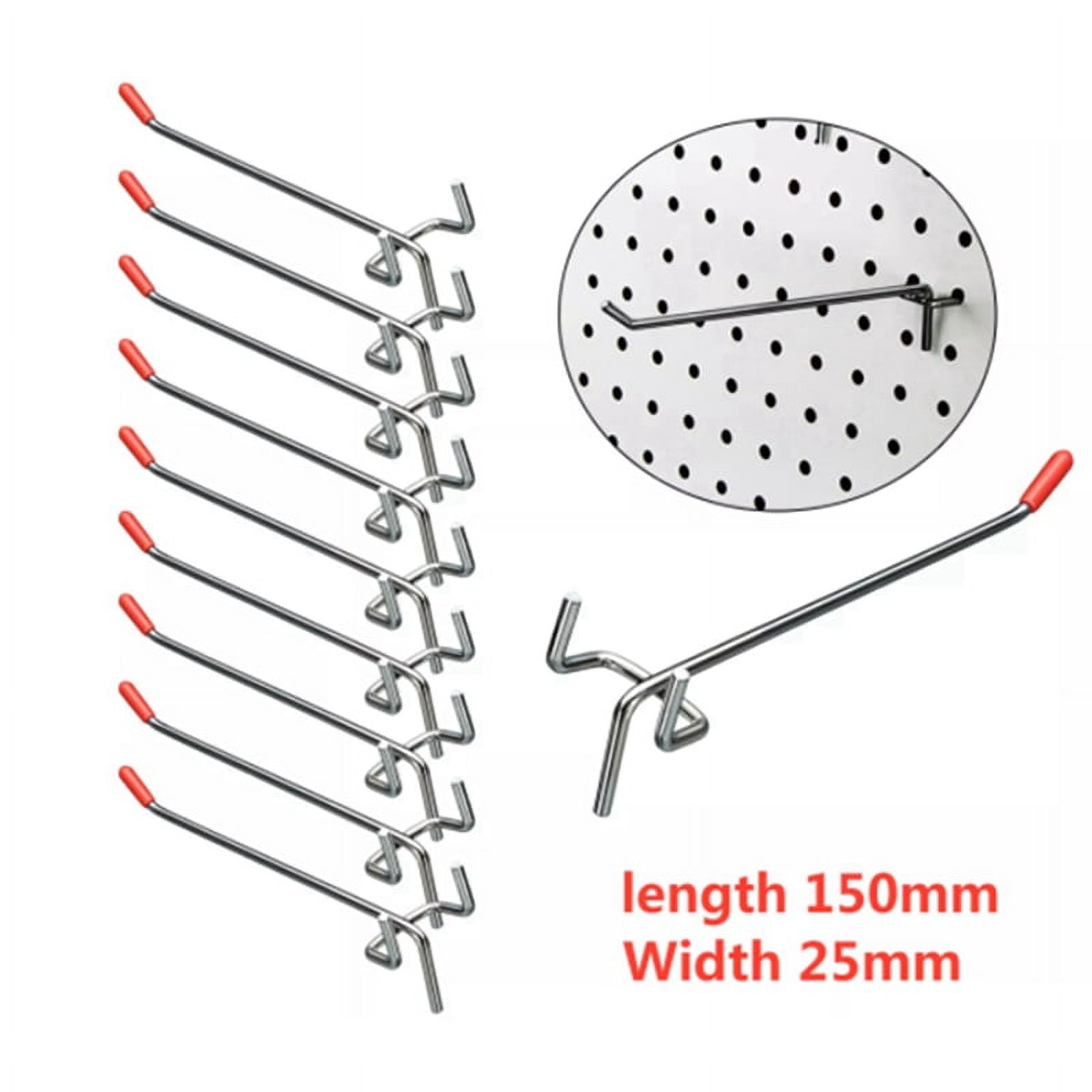 120Pcs Single Pegboard Hooks 150mm Board Slat Wall Retail Display Shop Peg Fits 25mm