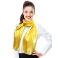 thumbnail image 2 of CBC Crown Women's Silk Feel Solid Color Satin Striped 13" x 60" Fashion Shawl Scarf, 2 of 4