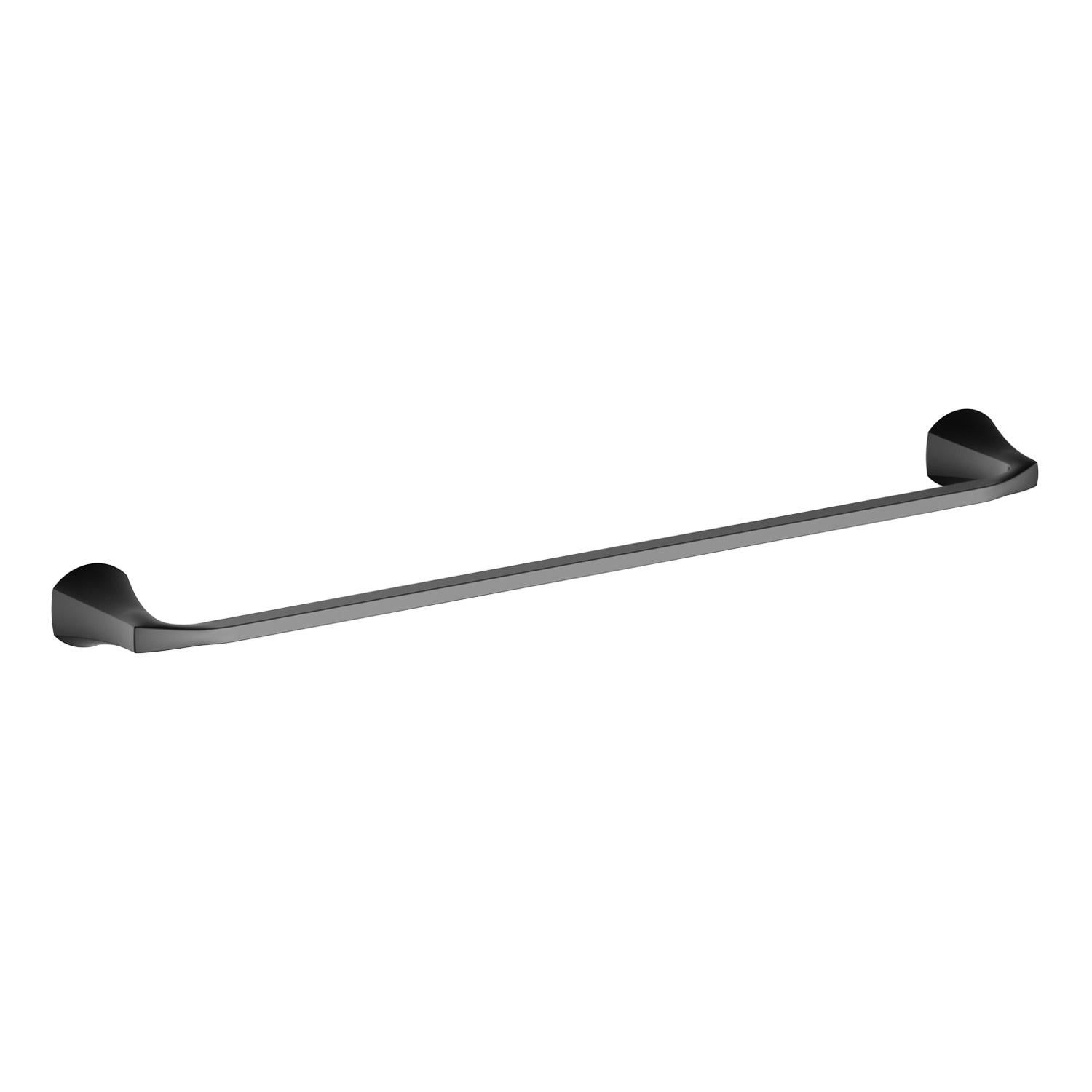 Better Homes & Gardens Simple Flare 3-Piece Bathroom Hardware Set, Matte Black, Includes Towel Bar, Robe Hook & Toilet Paper Holder