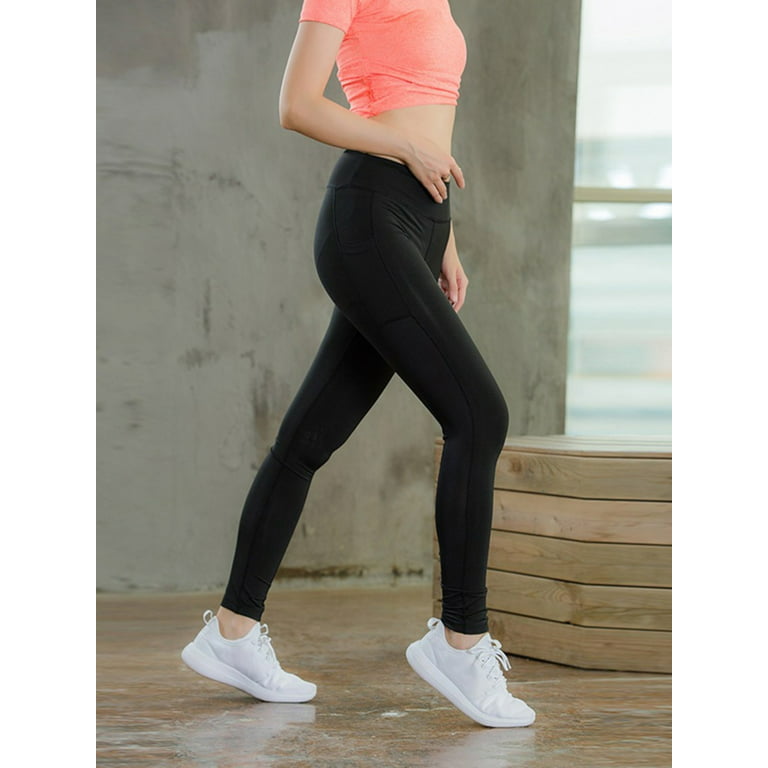 Teen Girls PE Leggings Workout Pants,High Waist Capri Yoga Pants