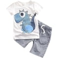 thumbnail image 1 of Boys Dinosaur Print T-shirt Top Short Sleeve + Shorts Set 2 Pack, 1 of 5