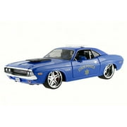 1970 Dodge Challenger R/T Coupe State Police, Blue - Maisto 31129 - 1/24 Scale Diecast Model Toy Car