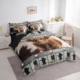 thumbnail image 2 of Feelyou Rustic Cow Bedding Comforter Set 7pcs, Cowboy Boot King Bedding Sets, 2 of 7