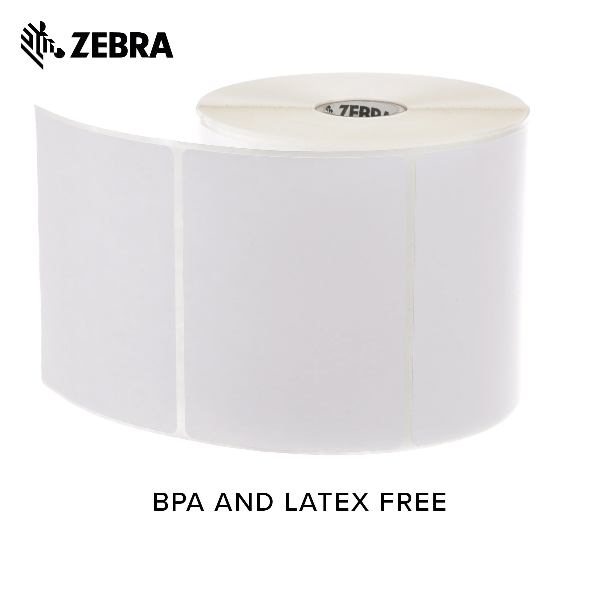 Zebra 4 x 3 in Direct Thermal Paper Labels Z-Perform 2000D Permanent Adhesive Shipping Labels - 1 in Core - 6 Rolls