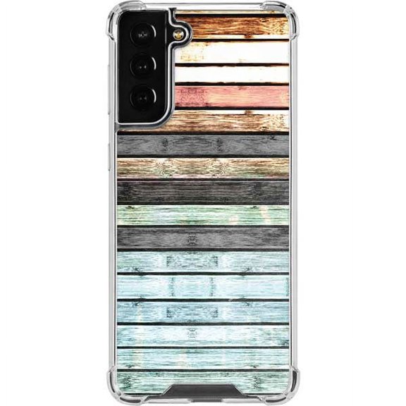 Skinit Stripes Wooden Stripes Galaxy S22 Plus Clear Case