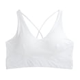 thumbnail image 1 of B91xZ Womens Full-Figure Bra Mid Crossback Sports Bra,White One Size, 1 of 4