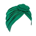 thumbnail image 1 of Sonducket Turbante Nudo Musulmán Hijab Donut Llanura Pañuelo Sombreros Pérdida Bonnet Decoración para Mujeres Accesorios Verde Type3 NO3, 1 of 6