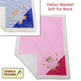 thumbnail image 1 of Bear Velour Twin Layer Blanket - Pink, 1 of 3