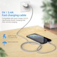 thumbnail image 5 of Cargador Para Iphone [Certificado Apple Mfi] Paquete De 3 Cables Lightning De 10 Pies De Largo, Carga Rápida, Sincronización De Datos De Alta Velocidad, Cable Usb Compatible Con Iphone 13/12/11 Pro Ma, 5 of 5