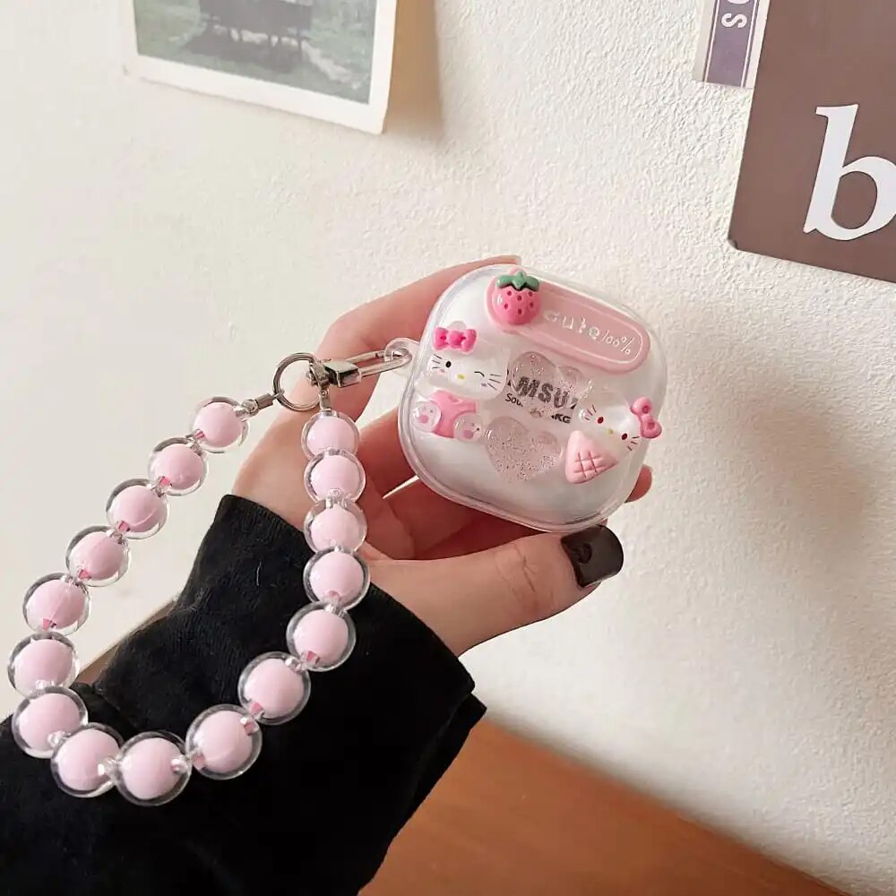 ◆SLBS◆ Cinnamoroll Galaxy Buds Cover with Bead Strap 88002 Samsung Galaxy Buds Cover CINNAMOROLL with Beads Strap