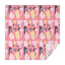 Christmas Square Tablecloth 60x60 Inch – Waterproof Polyester Printed Table Cover, Wrinkle Resistant & Washable for Kitchen Dining Picnic Party Decor, Single-v4-13, White