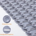 thumbnail image 3 of Buganda Bathtub Mats Non Slip 39"x16", Long Bath Mats for Tub with Drain Holes and Suction Cups, Machine Washable Shower Mats, Dark Grey, 3 of 6
