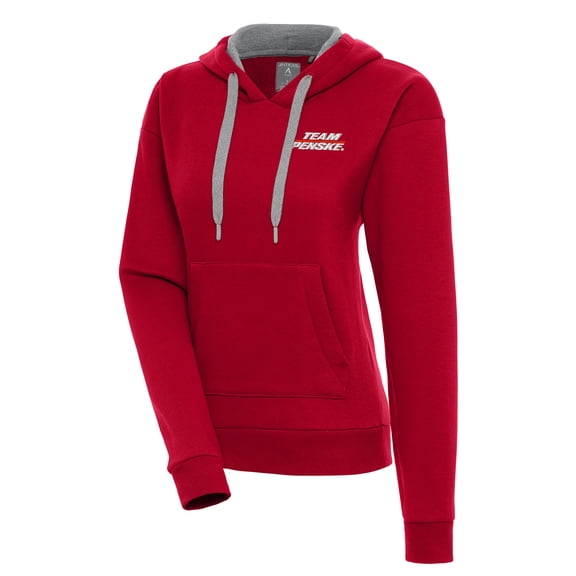 Women's Antigua Red Team Penske Victory Pullover Hoodie