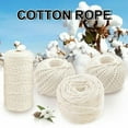 thumbnail image 3 of Natural Cotton Twisted Cord Rope 23456mm Artisan Macrame String Craft Beige, 3 of 5