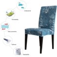 thumbnail image 2 of Chair Covers Stretch Dining Chair Covers Removable High Back Chair Protective for Dining Room Kitchen Banquet Party Decoration (T-Blue, 1 PCS), 2 of 6