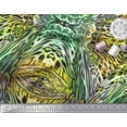 thumbnail image 2 of Soimoi Moss Georgette Fabric Leopard & Snake Animal Skin Decor Fabric Printed Yard 42 Inch Wide, 2 of 3