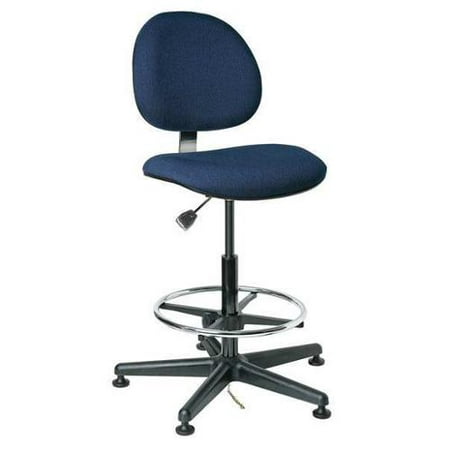 Bevco Ergonomic Chair, Upholstered, 300 lb. Weight Limit, Navy,