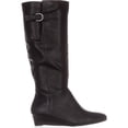 thumbnail image 4 of Womens SC35 Rainne Wedge Mid-Calf Boots, Black, 4 of 6