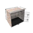 thumbnail image 6 of Botanic Dog Crate Cover, Exotic Forest Leaf Autumn Berries Maple Chestnut Poppy Dandelion Pattern, Easy to Use Pet Kennel Cover Small Dogs Puppies Kittens, 7 Sizes, Dark Magenta Coral, by Ambesonne, 6 of 6