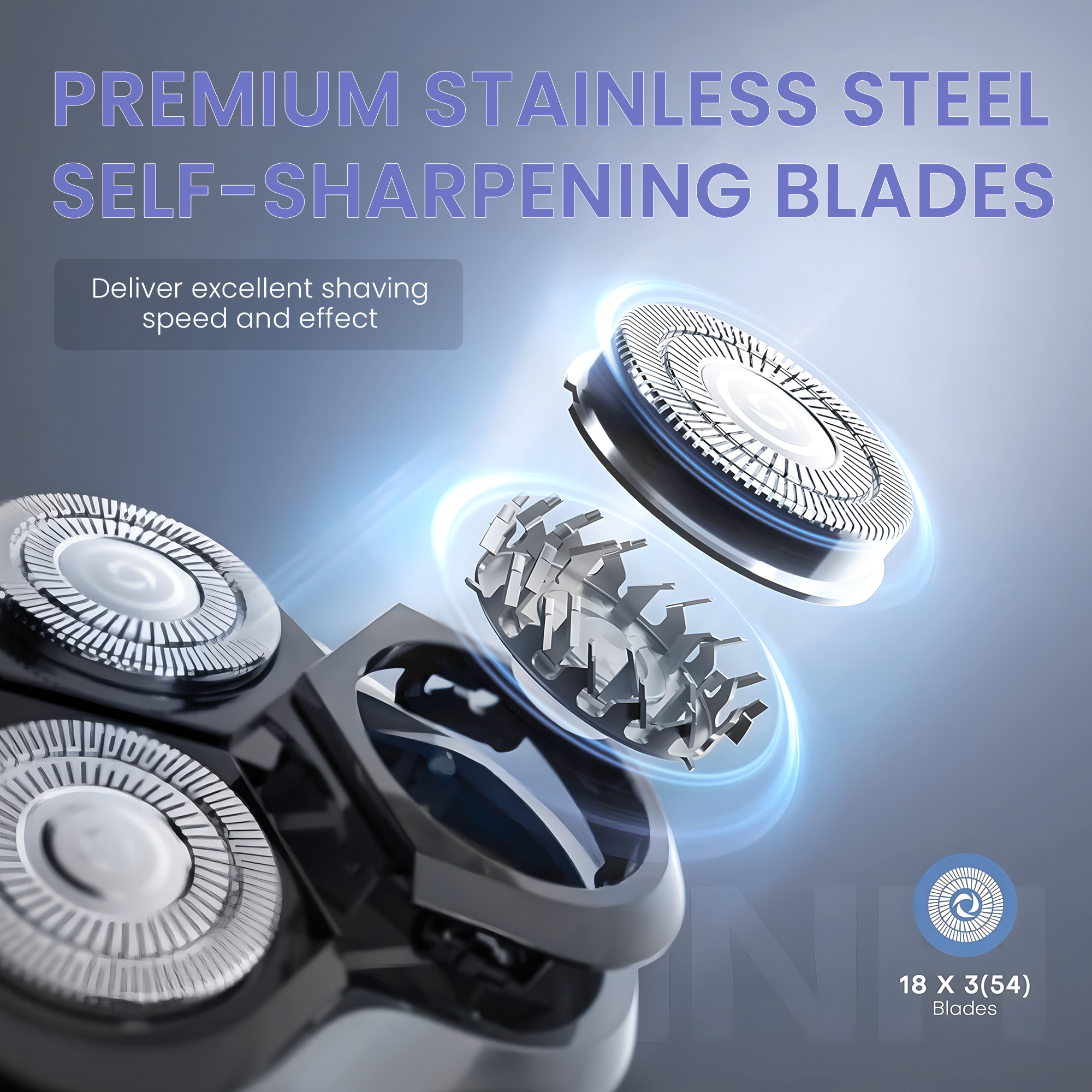 RUTAWZ 3-in-1 Electric Shaver with Beard & Nose Trimmer photo 8