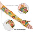 thumbnail image 3 of ALAZA Moroccan Yellow Floral UV Sun Protection Arm Sleeves UPF 50+ Compression Cooling Sleeve 1 Pair, 3 of 7