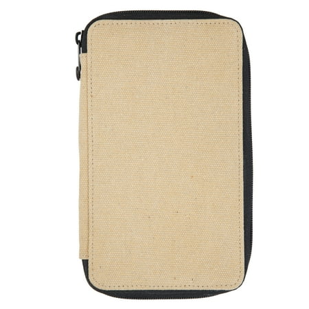 Global Art Canvas Pencil Case, 24-Pencil Capacity, Wheat